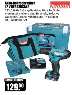V Baumarkt Akku-Bohrschrauber 12 V DF333DSAX6 Makita Angebot