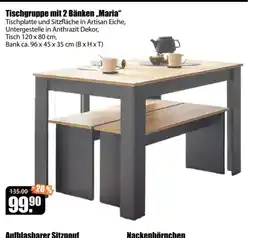 V Baumarkt Tischgruppe mit 2 Bänken „Maria“ Angebot