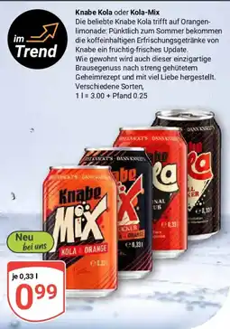 Globus Knabe Kola oder Kola-Mix Angebot