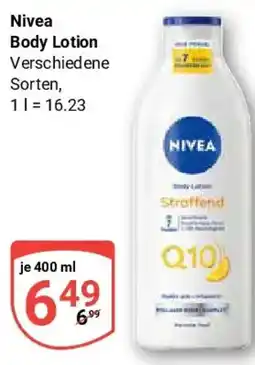 Globus Nivea Body Lotion Angebot