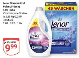 Globus Lenor Waschmittel Pulver, Flüssig oder Pods Angebot
