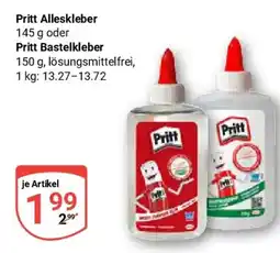 Globus Pritt Alleskleber oder Pritt Bastelkleber Angebot