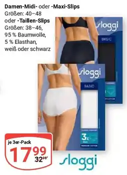 Globus sloggi Damen-Midi- oder -Maxi-Slips oder -Taillen-Slips Angebot