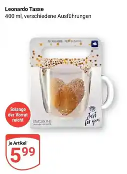 Globus Leonardo Tasse Angebot