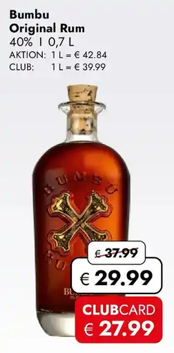 Travel Free Bumbu Original Rum Angebot