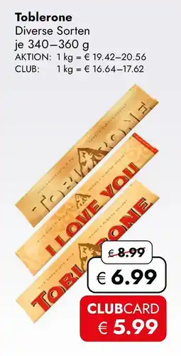 Travel Free Toblerone Angebot