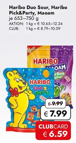 Travel Free Haribo Duo Sour, Haribo Pick&Party, Maoam Angebot