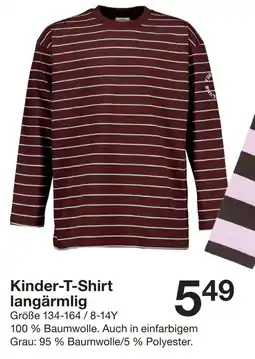 Zeeman Kinder-T-Shirt langärmelig Angebot