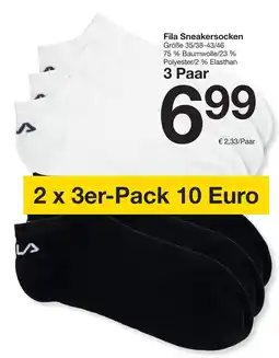 Zeeman Fila Sneakersocken Angebot