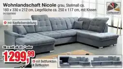 Möbelfundgrube Wohnlandschaft Nicole grau Angebot