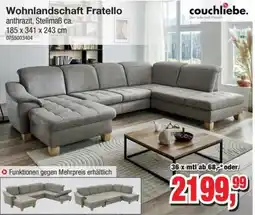 Möbelfundgrube Wohnlandschaft Fratello anthrazit Angebot