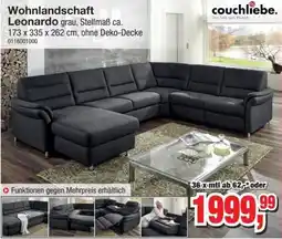 Möbelfundgrube Wohnlandschaft Leonardo grau Angebot