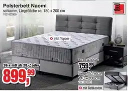 Möbelfundgrube Polsterbett Naomi schlamm Angebot