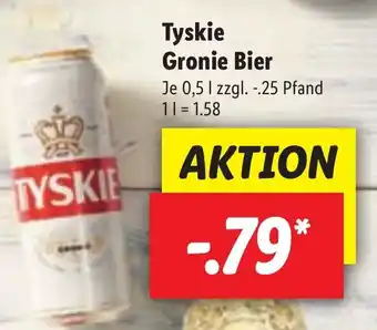 Lidl Tyskie Gronie Bier 0,5L Angebot
