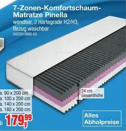 Möbelfundgrube 7-Zonen-Komfortschaum-Matratze Pinella Angebot