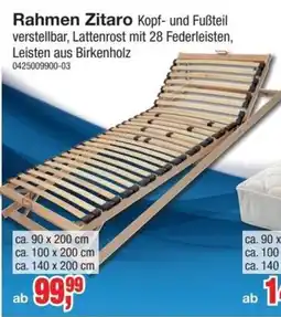Möbelfundgrube Rahmen Zitaro Kopf- und Fußteil Angebot