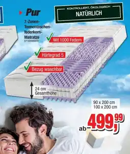 Möbelfundgrube Pur 7-Zonen-Tonnentaschenfederkern-Matratze Angebot