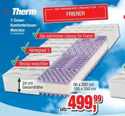 Möbelfundgrube Therm 7-Zonen-Komfortschaum-Matratze Angebot