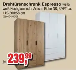 Möbelfundgrube Drehtürenschrank Espresso Angebot