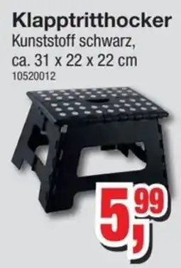 Möbelfundgrube Klapptritthocker Kunststoff schwarz Angebot