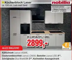 Möbelfundgrube Küchenblock Laser nobilia Angebot