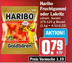 HIT HARIBO Fruchtgummi oder Lakritz Angebot