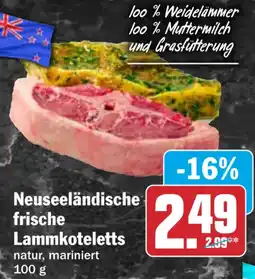 HIT Neuseeländische frische Lammkoteletts Angebot