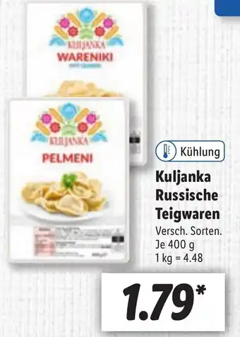 Lidl Kuljanka Russische Teigwaren 400g Angebot