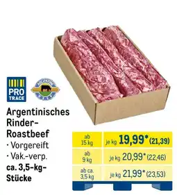 METRO PRO TRACE Argentinisches Rinder-Roastbeef Angebot