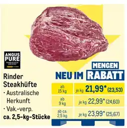METRO ANGUS PURE Rinder Steakhüfte Angebot