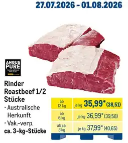 METRO ANGUS PURE Rinder Roastbeef 1/2 Stücke Angebot
