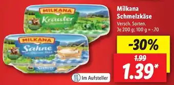 Lidl Milkana Schmelzkäse 200g Angebot