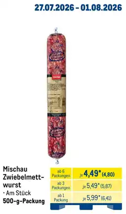 METRO Mischau Zwiebelmettwurst Angebot