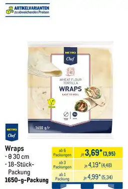 METRO METRO Chef Wheat Flour Tortilla Wraps Angebot