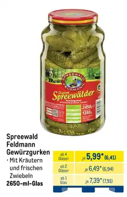 METRO Spreewald Feldmann Gewürzgurken Angebot