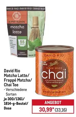 METRO David Rio Matcha Latte/ Frappé Matcha/ Chai Tee Angebot