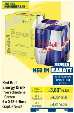 METRO Red Bull Energy Drink Angebot