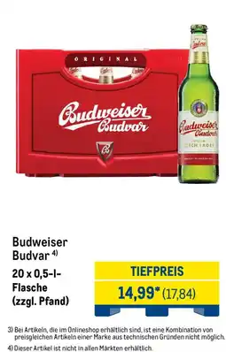 METRO Budweiser Budvar Angebot