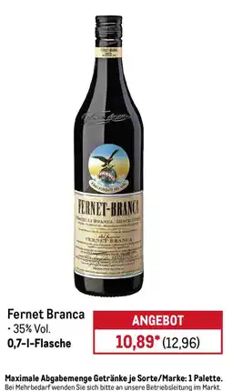 METRO Fernet Branca Angebot