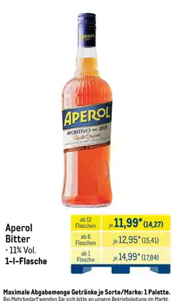 METRO Aperol Bitter Angebot