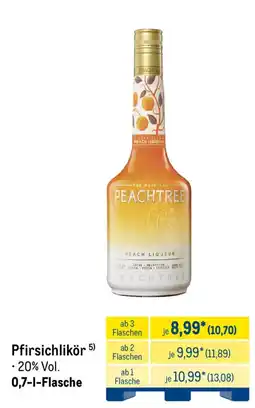 METRO Pfirsichlikör PEACHTREE Angebot
