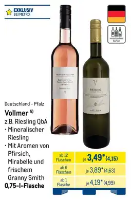 METRO Vollmer Riesling QbA Angebot