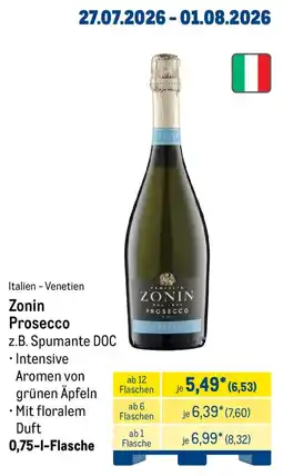 METRO Zonin Prosecco Angebot