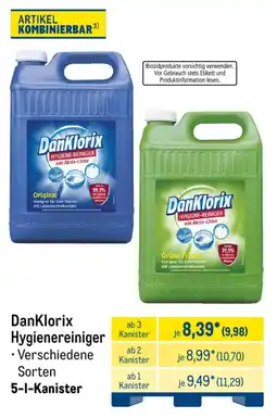 METRO DanKlorix Hygienereiniger Angebot