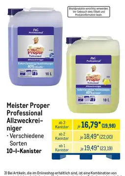 METRO Meister Proper Professional Allzweckreiniger Angebot