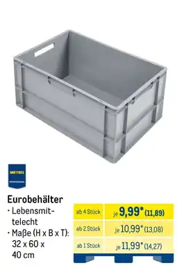 METRO Eurobehälter Angebot