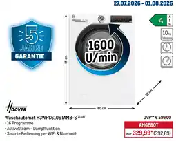 METRO Hoover Waschautomat H3WPS6106TAMB-S Angebot
