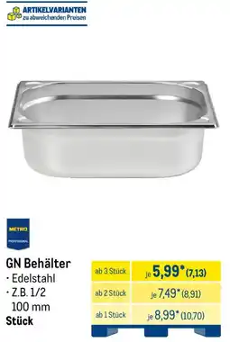 METRO METRO PROFESSIONAL GN Behälter Angebot