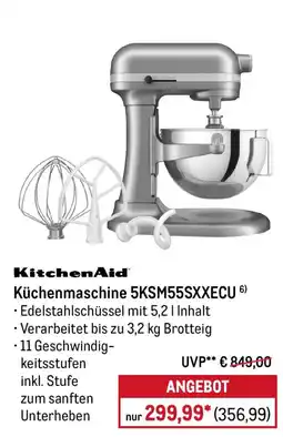METRO KitchenAid Küchenmaschine 5KSM55SXXECU Angebot