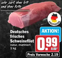 HIT Deutsches frisches Schweinefilet Angebot